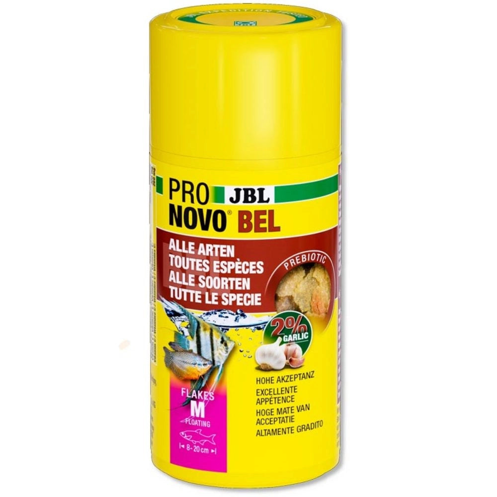 JBL ProNovo Bel Flakes M - Mangime base in fiocchi per tutti i pesci ornamentali da 8 a 20cm Formato: 100 ml