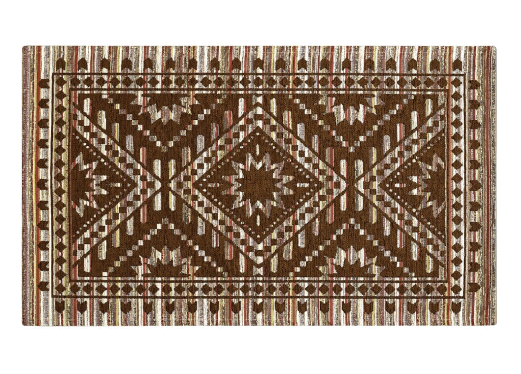 Tappeto Arredo Salotto Antiscivolo Scendiletto Camera Dis. Kenya By Suardi - 115x175 - Marrone