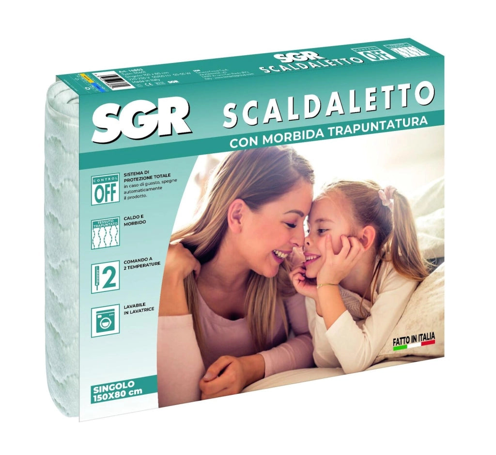 Imetec 16803 Scaldasonno Singolo 55 W 150x80 cm 2 Zone Temperatura Lavabile in Lavatrice colore Bianco