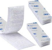 Impianti di chiusura ad adesivo extra resistenti - Set da 10 strisce di adesivo rettangolare bianco 3 x 10 cm riutilizzabili - per casa, ufficio e scuola.