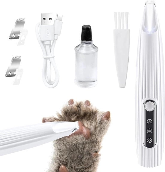 Pulitore dei peli con luce LED per cani e gatti - Ricaricabile e adatto per capelli spessi, ricci e lunghi