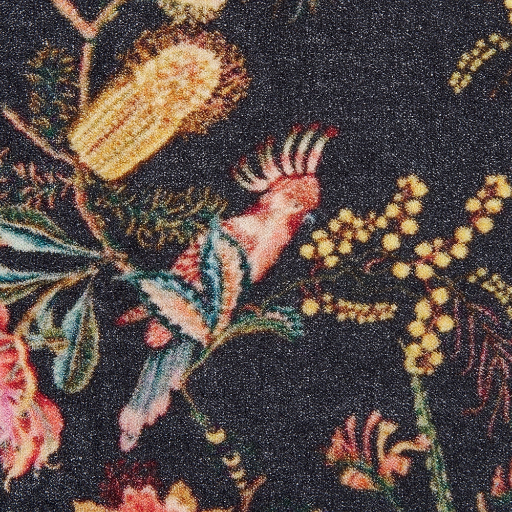 Set di 2 cuscini decorativi nero rosa velluto 45 x 45 cm velluto motivo fiore frange moderno glamour decor
