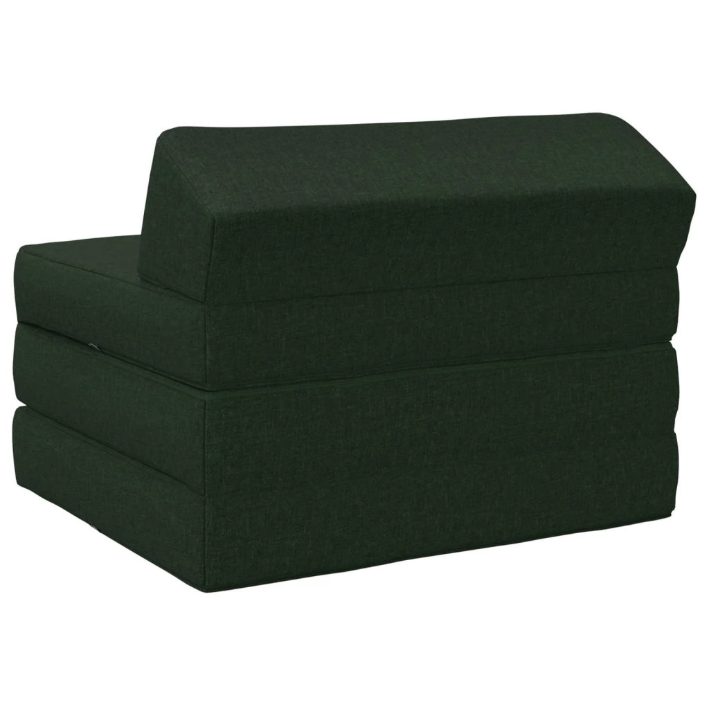 Divano Letto Pieghevole Verde Scuro 200 x 70 x 10 cm Tessuto 900020