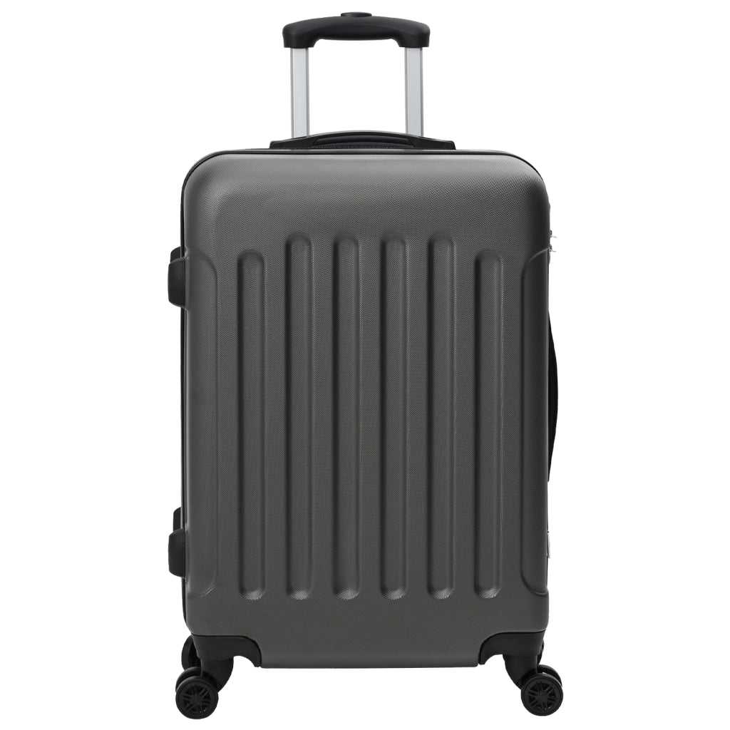 Set di valigie 3 pezzi rigido grigio scuro 20'' 24'' 28'' ABS