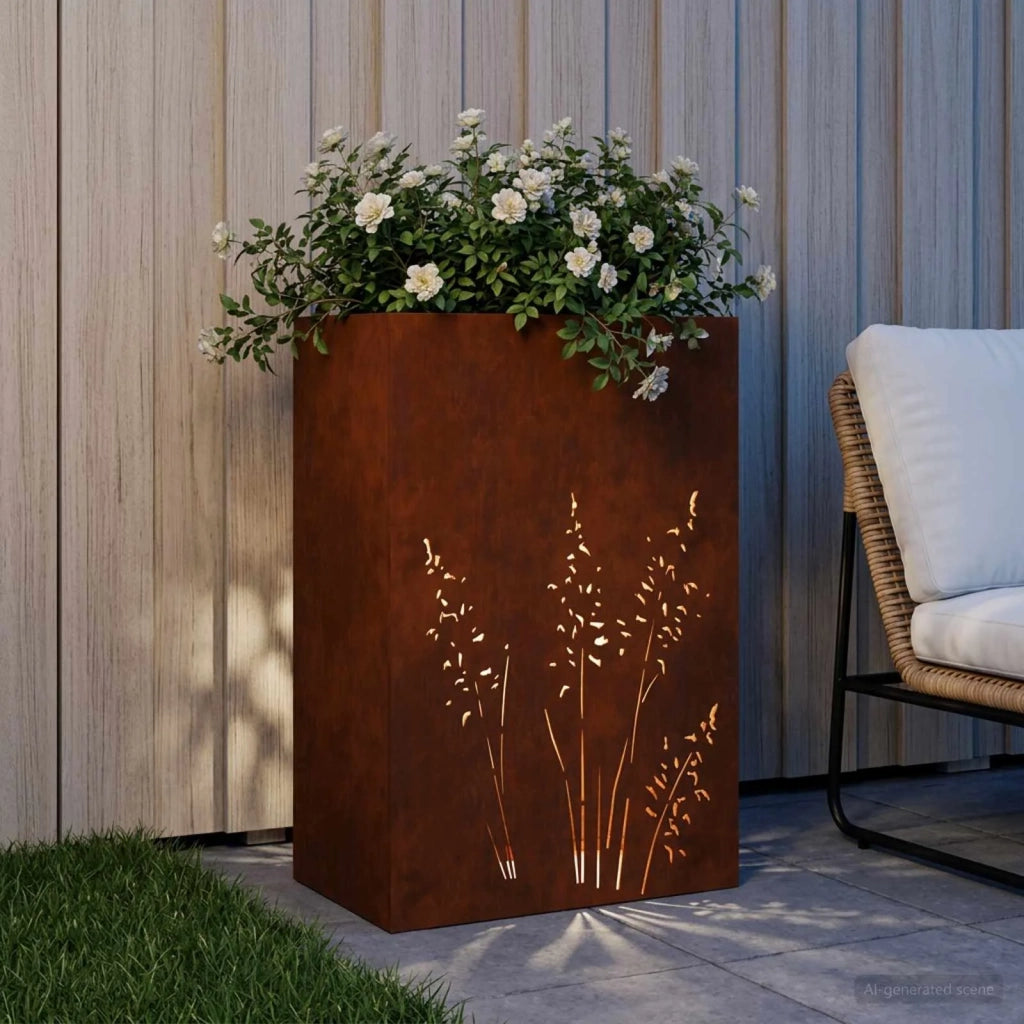 Vaso da giardino Ruggine 50 x 30 x 75 cm Acciaio Corten 8005790