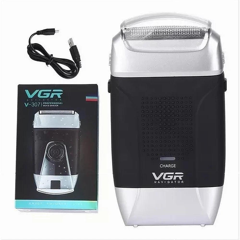 Trade Shop - Rasoio Professionale Barber Vgr V-307 Shaver Usb Rasatura A Pelle -