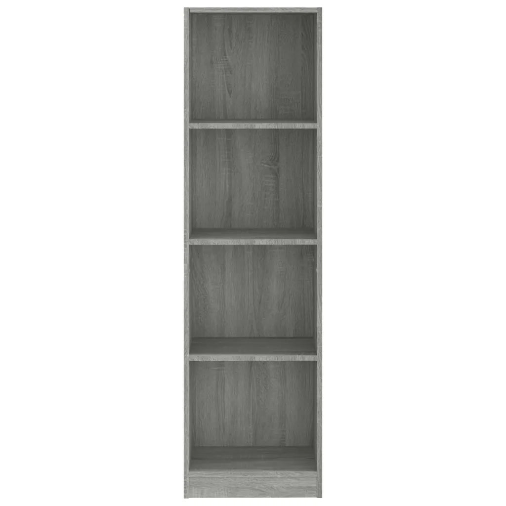 Libreria 4 Ripiani Grigio Sonoma 40x24x143 cm Legno Multistrato
