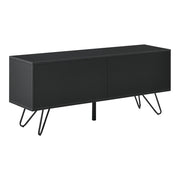 Elegante cassettiera pratico mobile contenitore con 2 ante 47 x 110 x 30 cm nero 03_0006823