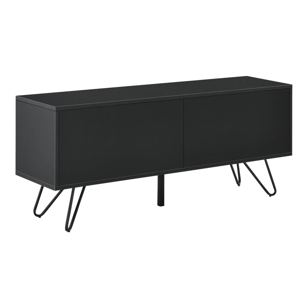 Elegante cassettiera pratico mobile contenitore con 2 ante 47 x 110 x 30 cm nero 03_0006823