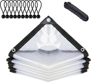 Dekzeil Transparante e Idrorepellente con Occhielli - Copertura per Mobili da Giardino, 2 x 5 m