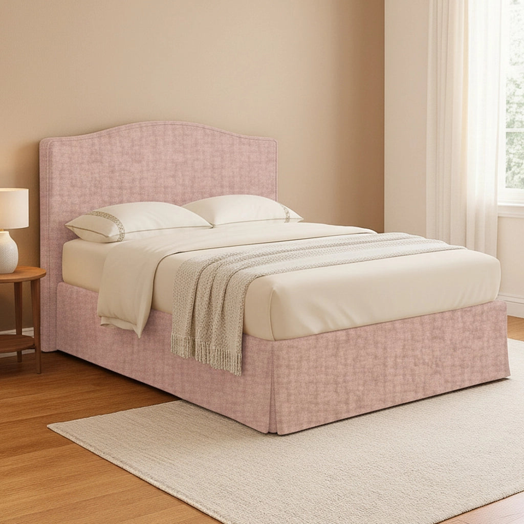 Morley, Letto Matrimoniale Sfoderabile Made in Italy, Rosa