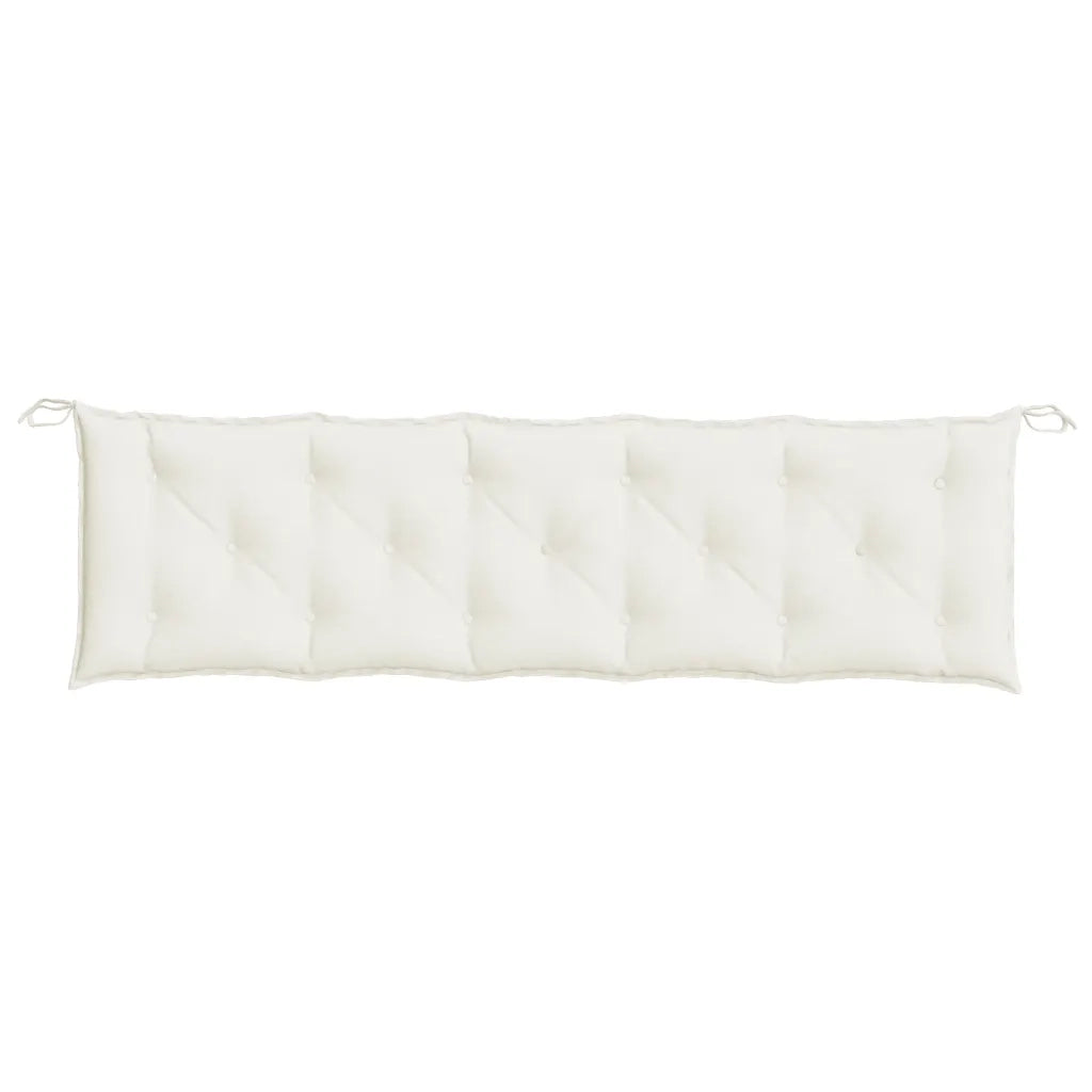 Cuscino Panca da Giardino Crema MÃ©lange 180x50x7 cm in Tessuto
