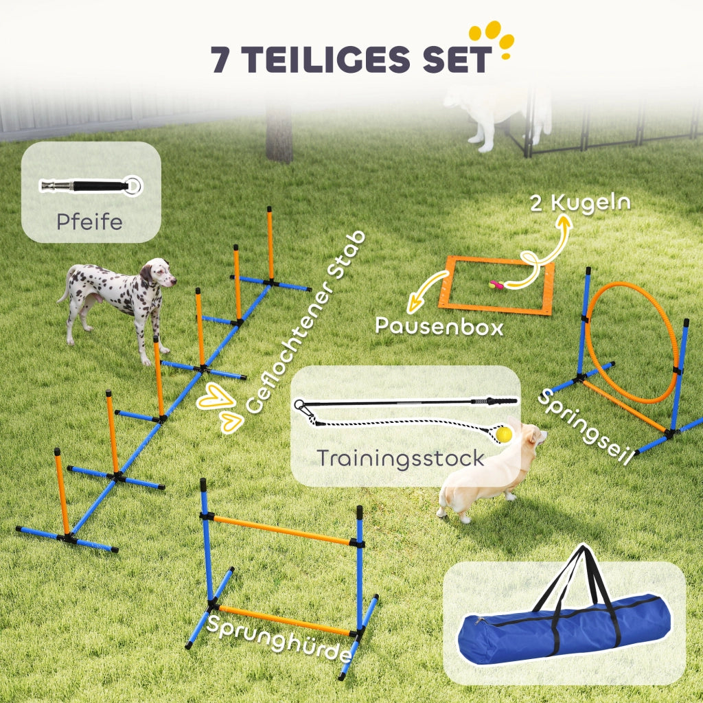 Set Agility 7 Pezzi per Cani ¨C zephmum ¨C H¨¹rde Tunnel Slalom