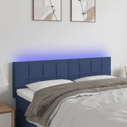 Testiera a LED-Testata con LED Blu 144x5x78/88 cm in Tessuto 726207