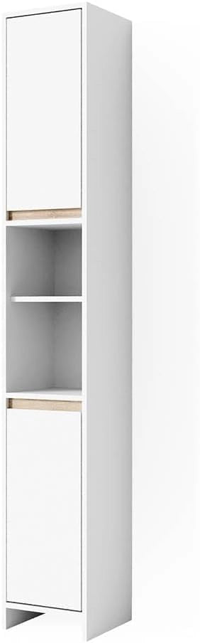 Mobile bagno alto Emma, Bianco/Sonoma, 30 x 190 cm, combinabile con la serie Emma per l'organizzazione in bagno