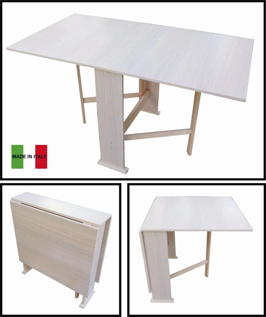 Tavolo Susanna pieghevole rovere 75x145 cm