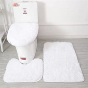 Set di asciugamani per bagno, 3 pezzi: asciugamano antiscivolo lungo, asciugamano curvo morbido, asciugamano per il bagno lungo, bianco.