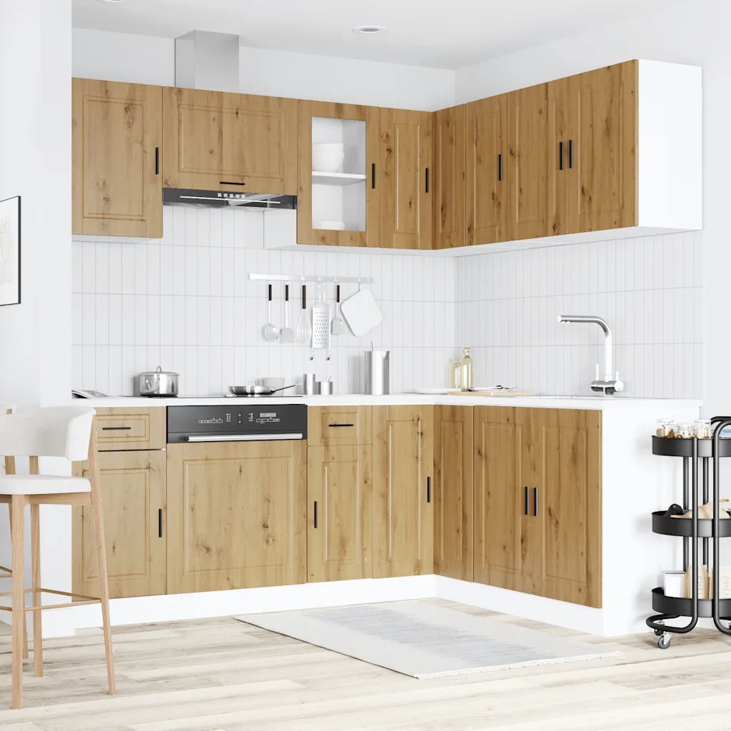 vidaXL Set Mobili da Cucina 11 pz Porto Rovere Artigianale Truciolato