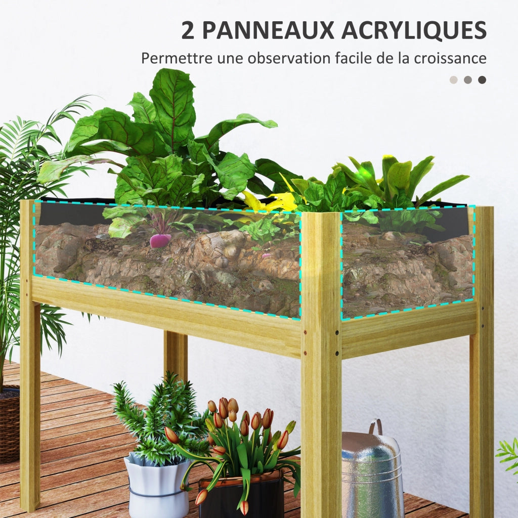 Tavolo da giardino rialzato ¨C zephmum ¨C 110x50x80 cm