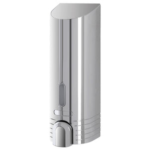 DISTRIBUTORE DISPENSER SAPONE DA MURO 380ml PLASTICA CROMATO 7,5x8x22,5cm FERIDRAS 780005