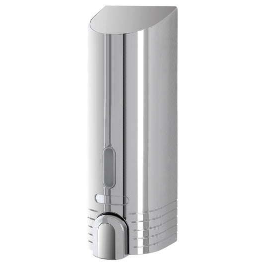 DISTRIBUTORE DISPENSER SAPONE DA MURO 380ml PLASTICA CROMATO 7,5x8x22,5cm FERIDRAS 780005