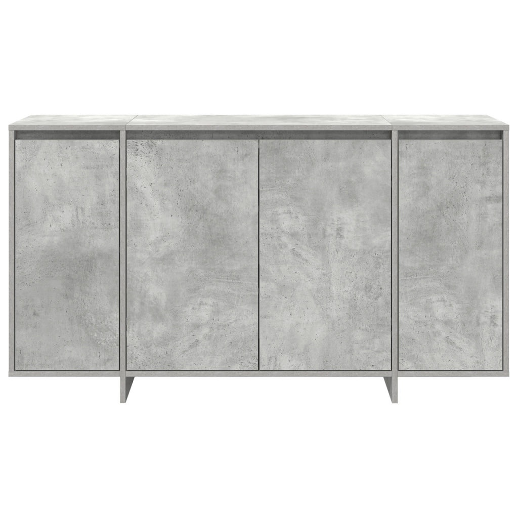 Credenza Grigia in Cemento Grigio cemento Legno ingegnerizzato