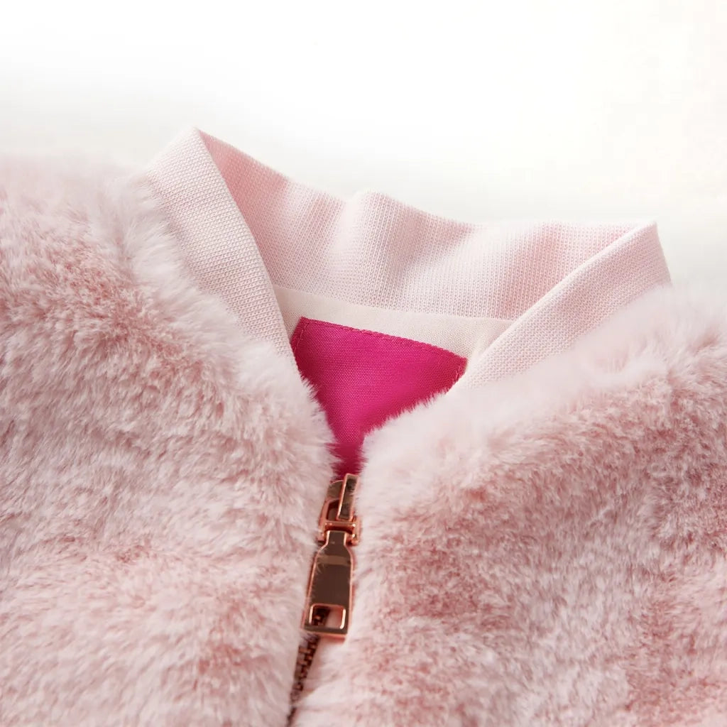 Giacca per Bambini in Pelliccia Sintetica Rosa 92 CFW7150546