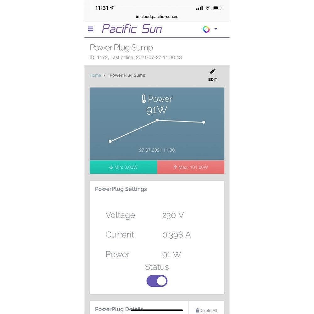 Pacific Sun Power Plug - presa Schuko comandata con connessione Wi-Fi controllabile tramite App