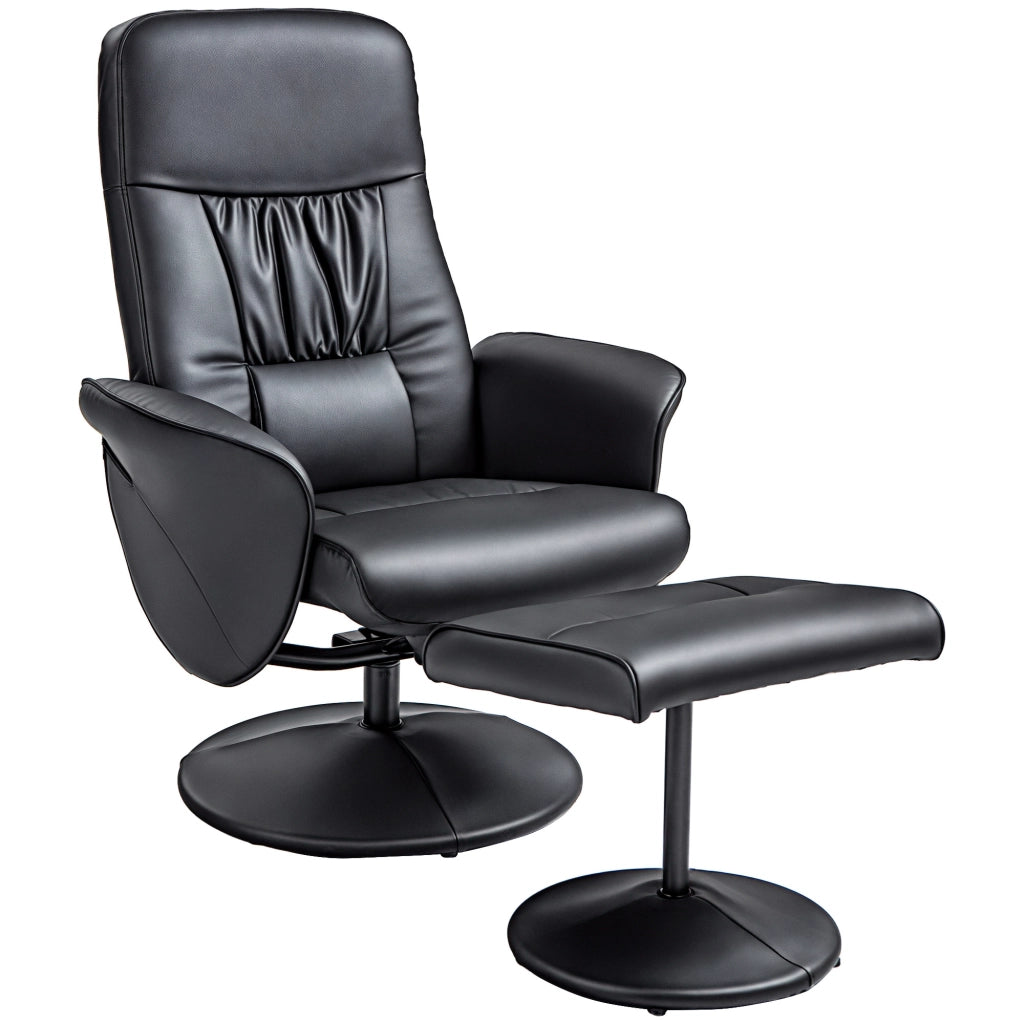 Poltrona relax reclinabile con poggiapiedi ¨C zephmum ¨C nero