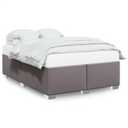 Letto matrimoniale | Letto per adulti | Giroletto Grigio 140x200 cm in Similpelle