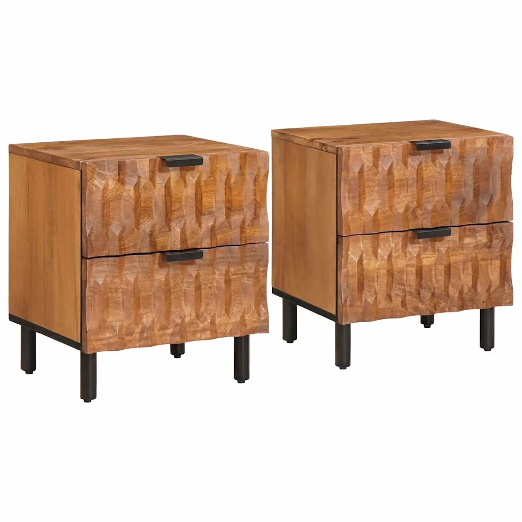 Armadio da Notte con cassetto 2 pcs Marrone 40 x 33 x 46 cm 4017899