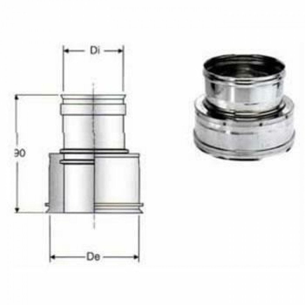 Inox doppia parete aisi 316 giun zione doppia mono d.300 350 b08x