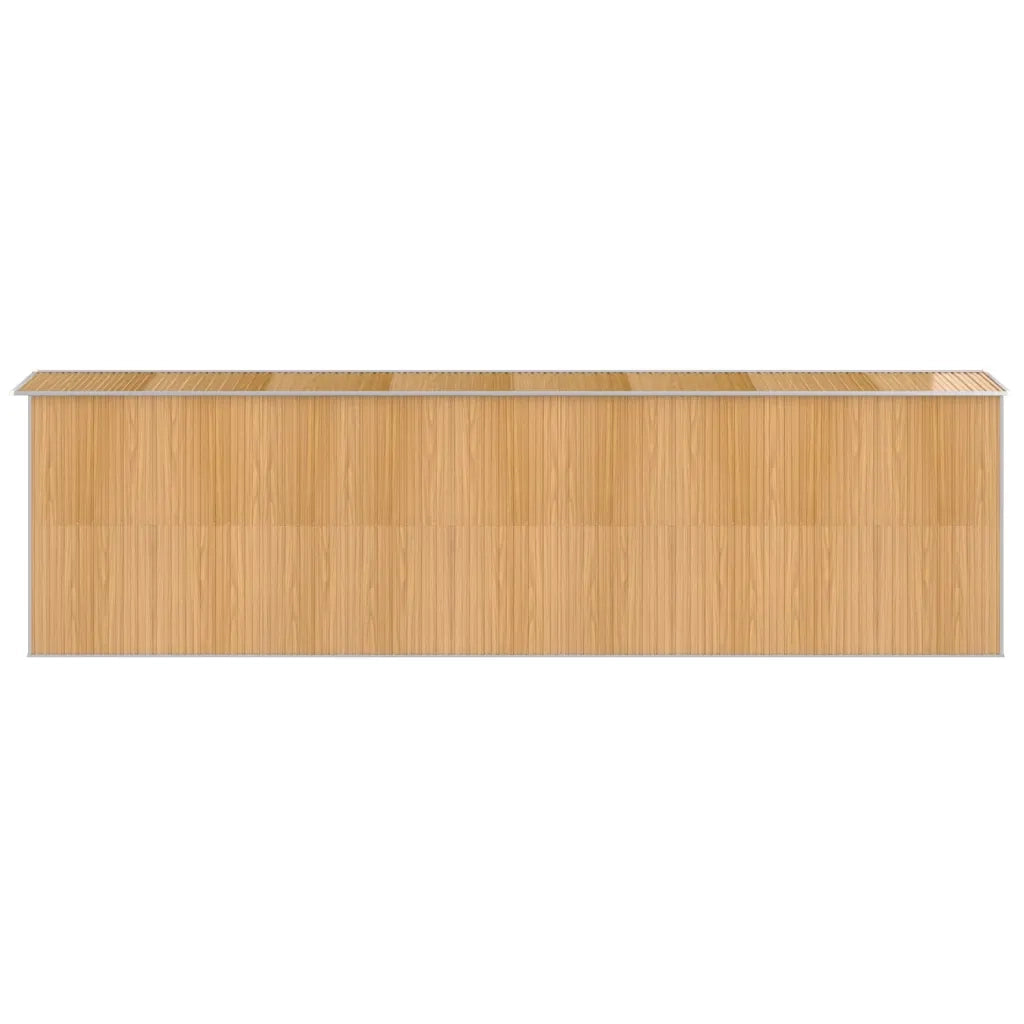 Capanno Giardino Marrone Chiaro 192x689x223 cm Acciaio Zincato cod mxl 65840