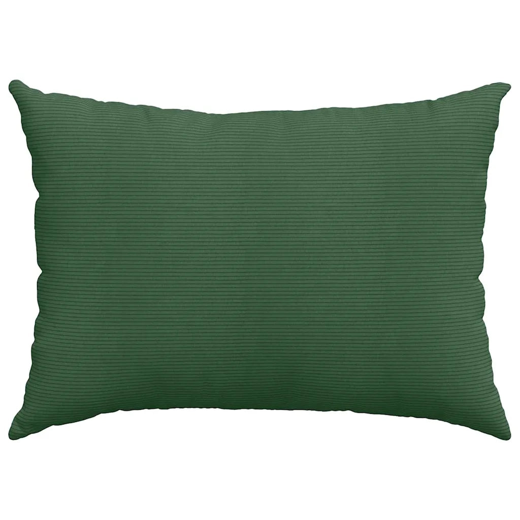 Cuscini da Divano 2 pz | Cuscini per sedie Verde Scuro 70 x 50 cm Tessuto in Cords