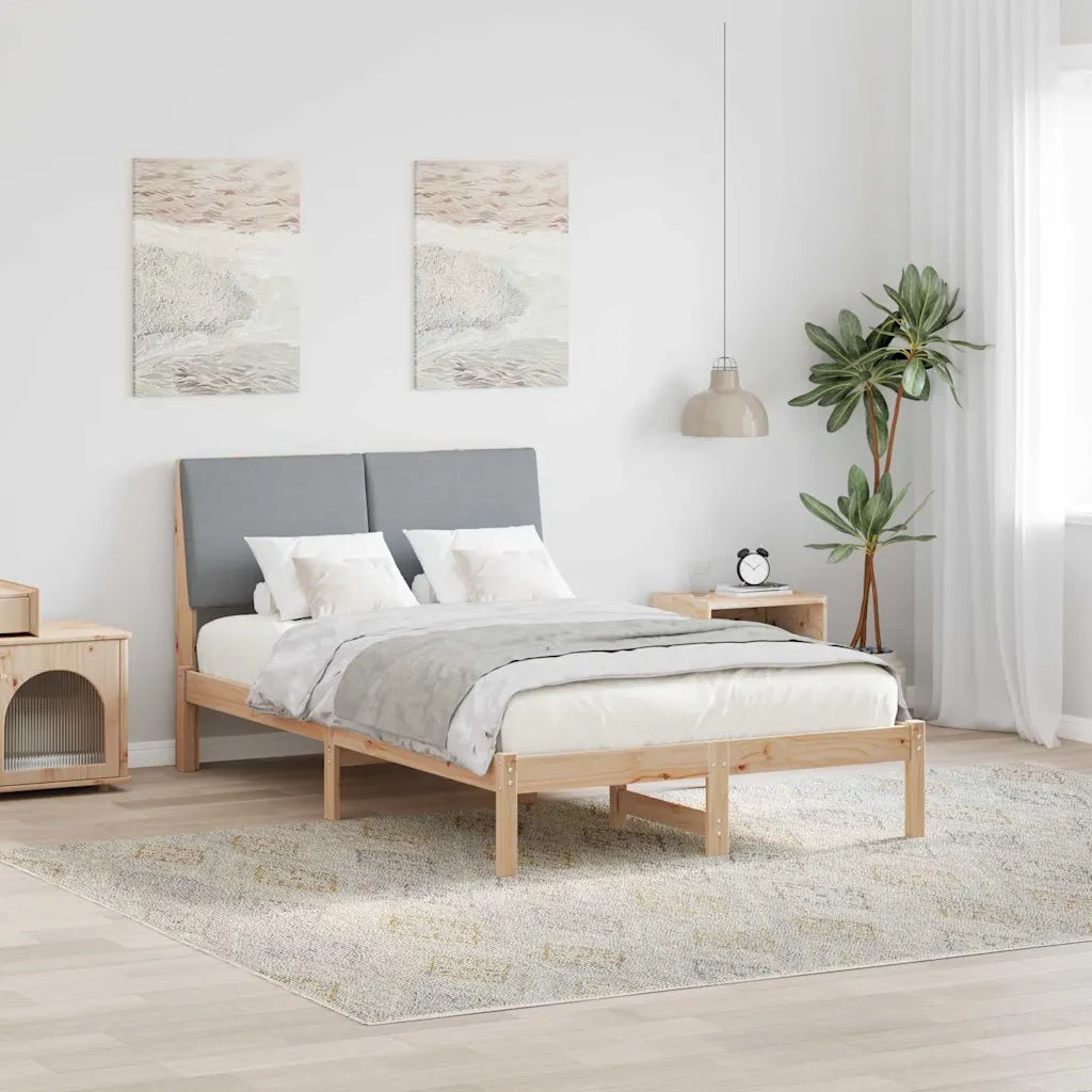 Struttura del Letto Marrone e grigio chiaro 135 x 190 cm