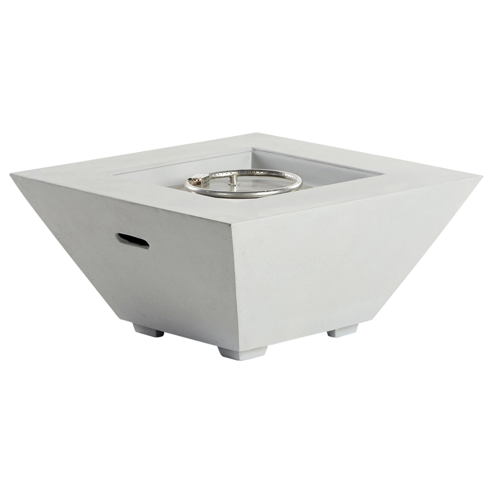 Focolare grigio chiaro 86 x 86 x 42 cm Riscaldatore per patio GRC Quadrato Accessorio per giardino e patio