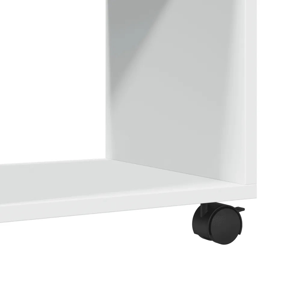 Mobiletto con Ruote Bianco 72x33x42,5 cm in Truciolato 853137