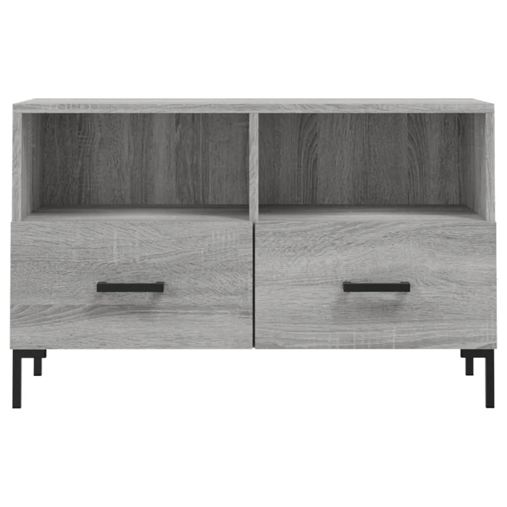 Mobile TV multimediale mensola TV credenza TV sala da pranzo soggiorno camera da letto Sonoma 80 x 36 x 50 cm legno ingegnerizzato grigio 02_0028470