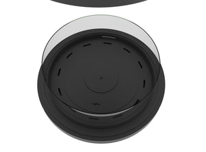 Camino a Bioetanolo da Pavimento Ø80 cm con Finta Canna Fumaria Inround Nero con Vetro