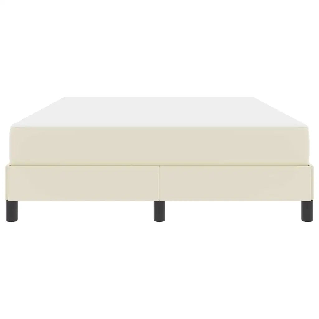 Struttura del letto con materasso Crema 160 x 200 cm Tessuto