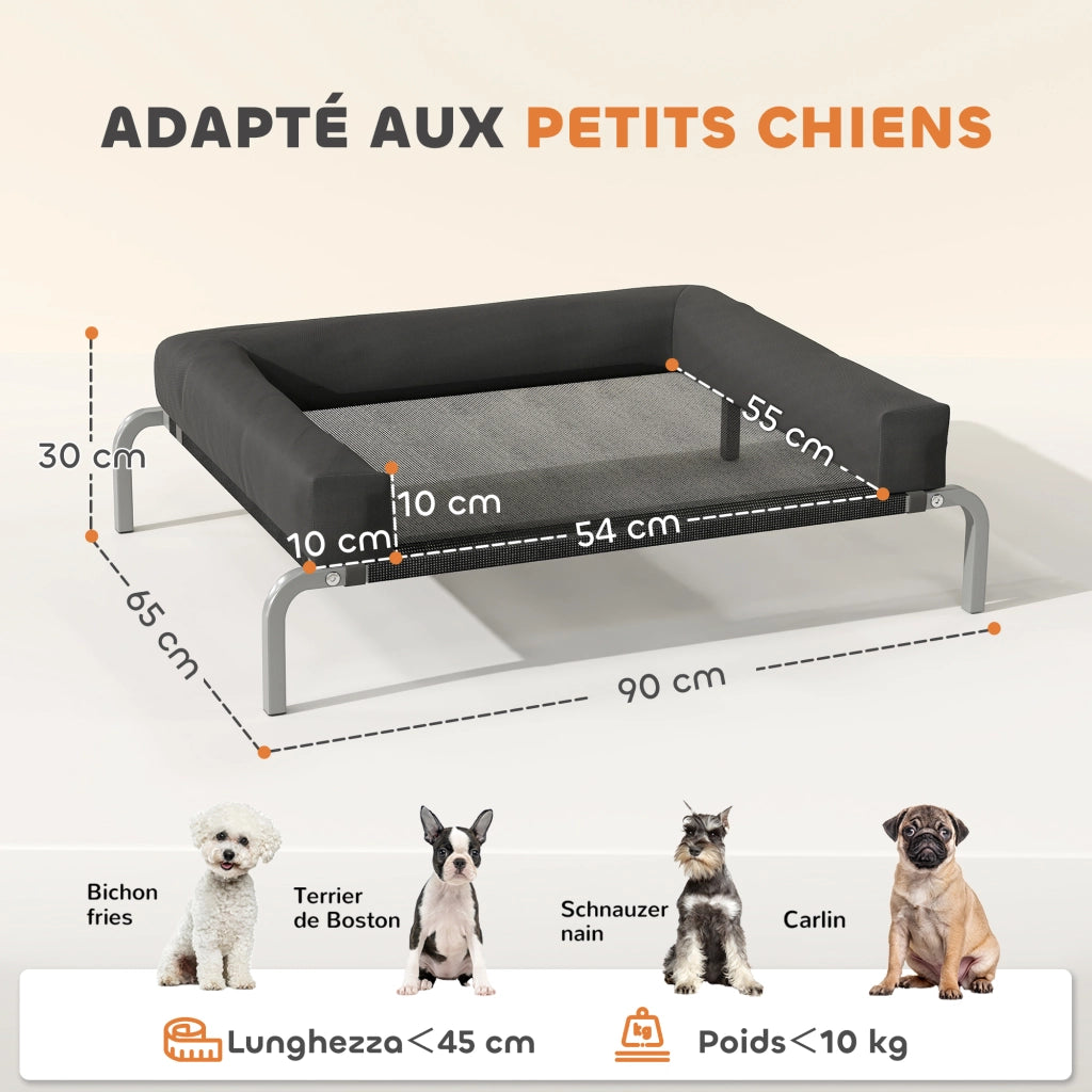 Letto per Cane Raffrescante ¨C zephmum ¨C Nero 90x65x30 cm