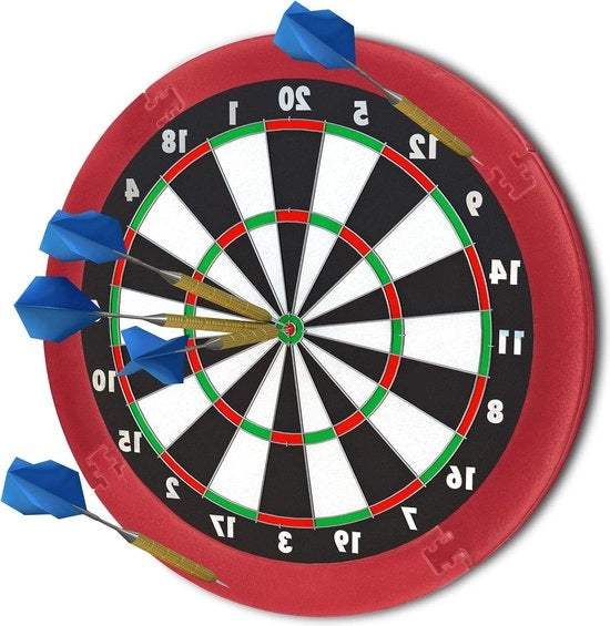 Rimprotezione per tavolo da darts R5 - 45 cm di diametro - rosso bordeaux - protezione per parete - backboard.