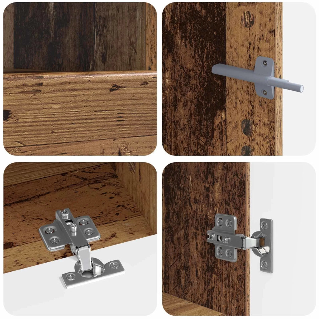Mobile TV LED a 5 pezzi Legno antico Legno ingegnerizzato 3416931