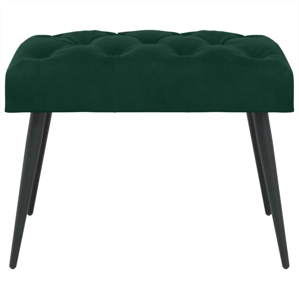 Panchina con bottoni imbottiti Verde Scuro 60 x 40 x 45 cm 42038545