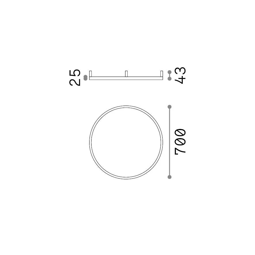 Plafoniera Oracle LED 37W Luce Naturale 4000K Ottone Dimmerabile Ideal Lux