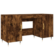 Scrivania da ufficio postazione di lavoro mobile per computer studio rovere affumicato 140 x 50 x 75 cm legno ingegnerizzato marrone 02_0023579