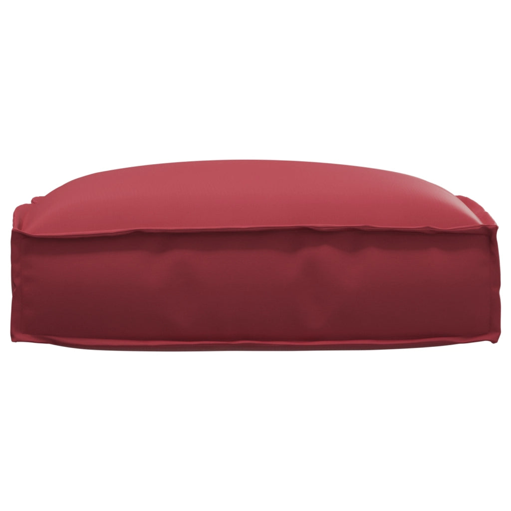Cuscino per Pallet Rosso Vino 50x50x12 cm Tessuto Oxford