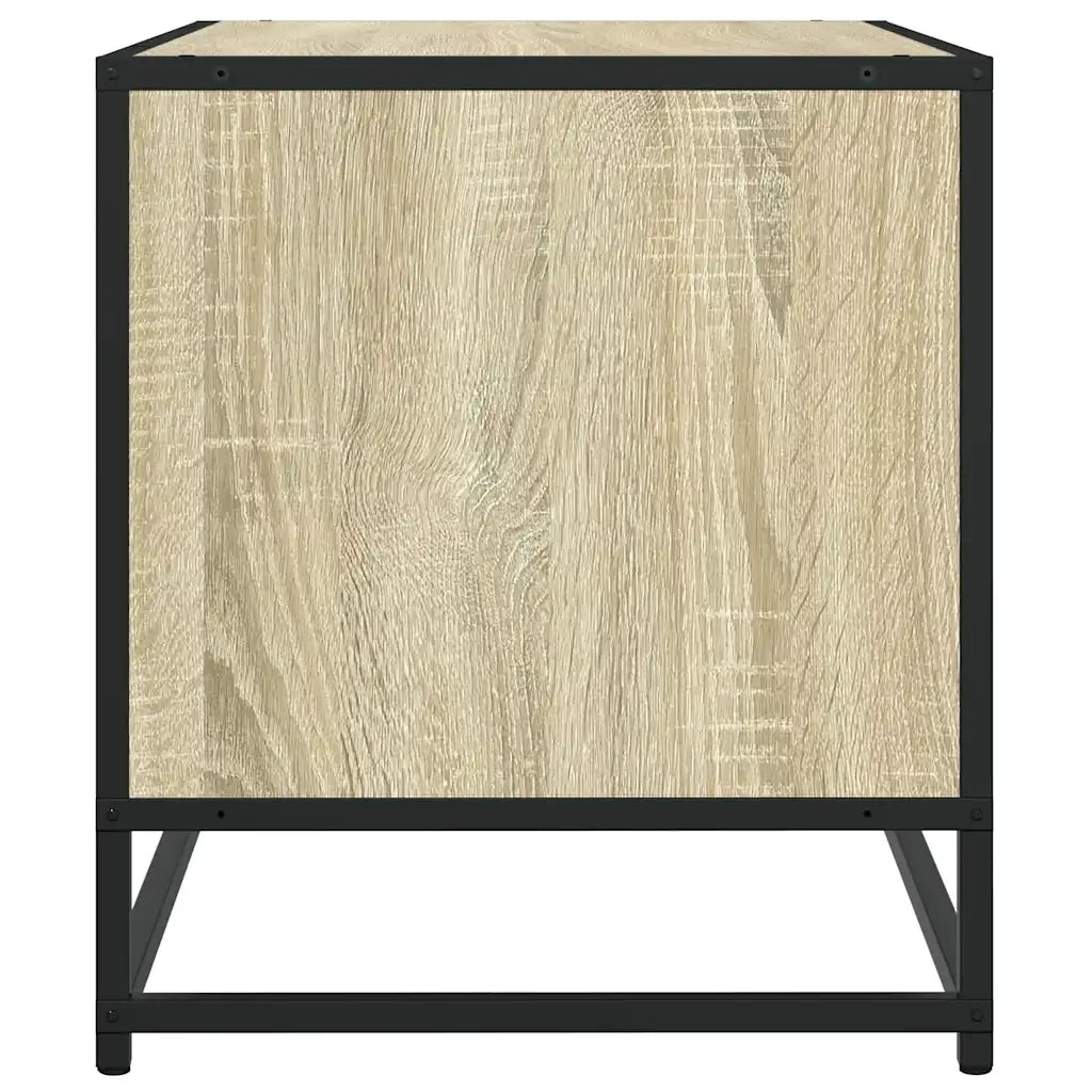 Mobile TV Rovere Sonoma 61x40x46 cm Legno Multistrato e Metallo 848880