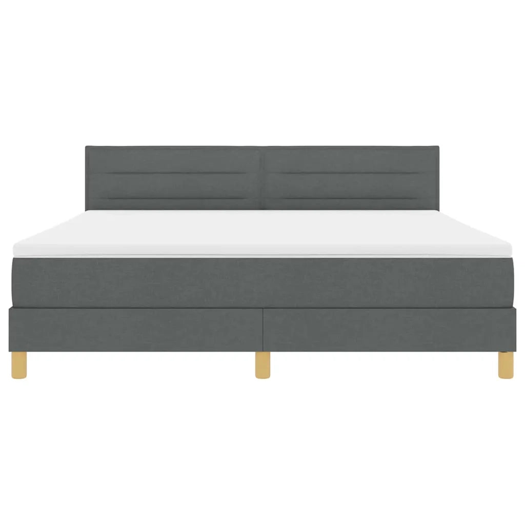 Letto a Sorgente LED Grigio scuro 180 x 200 cm Tessuto 3342381