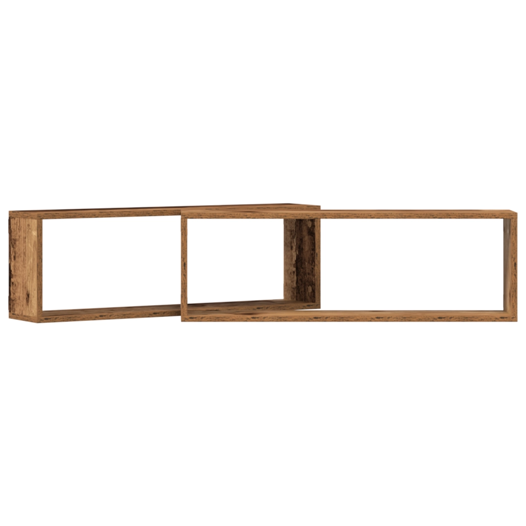 Mensole  2 pz in legno usurato 80x15x26 cm in legno ingegnerizzato